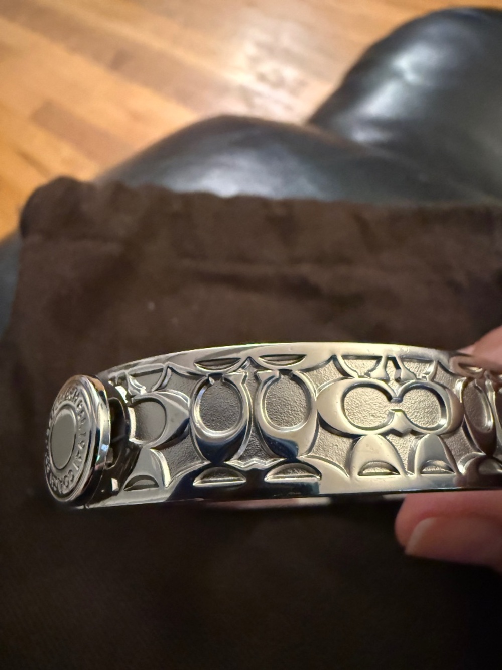 New Coach silver bangle bracelet